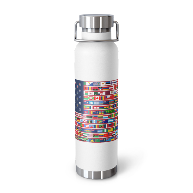We Are America Flag Water Bottle 22 oz