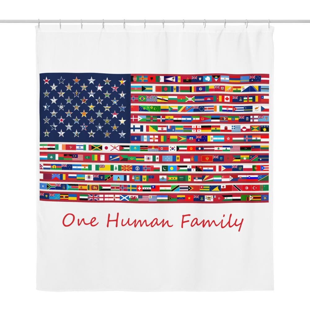 One Human Family Shower Curtain