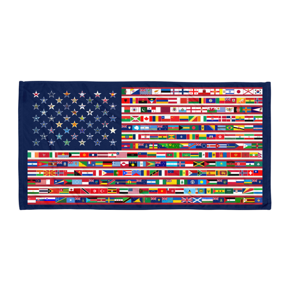 We Are America Flag Premium Beach & Bath Towel 30x60 in