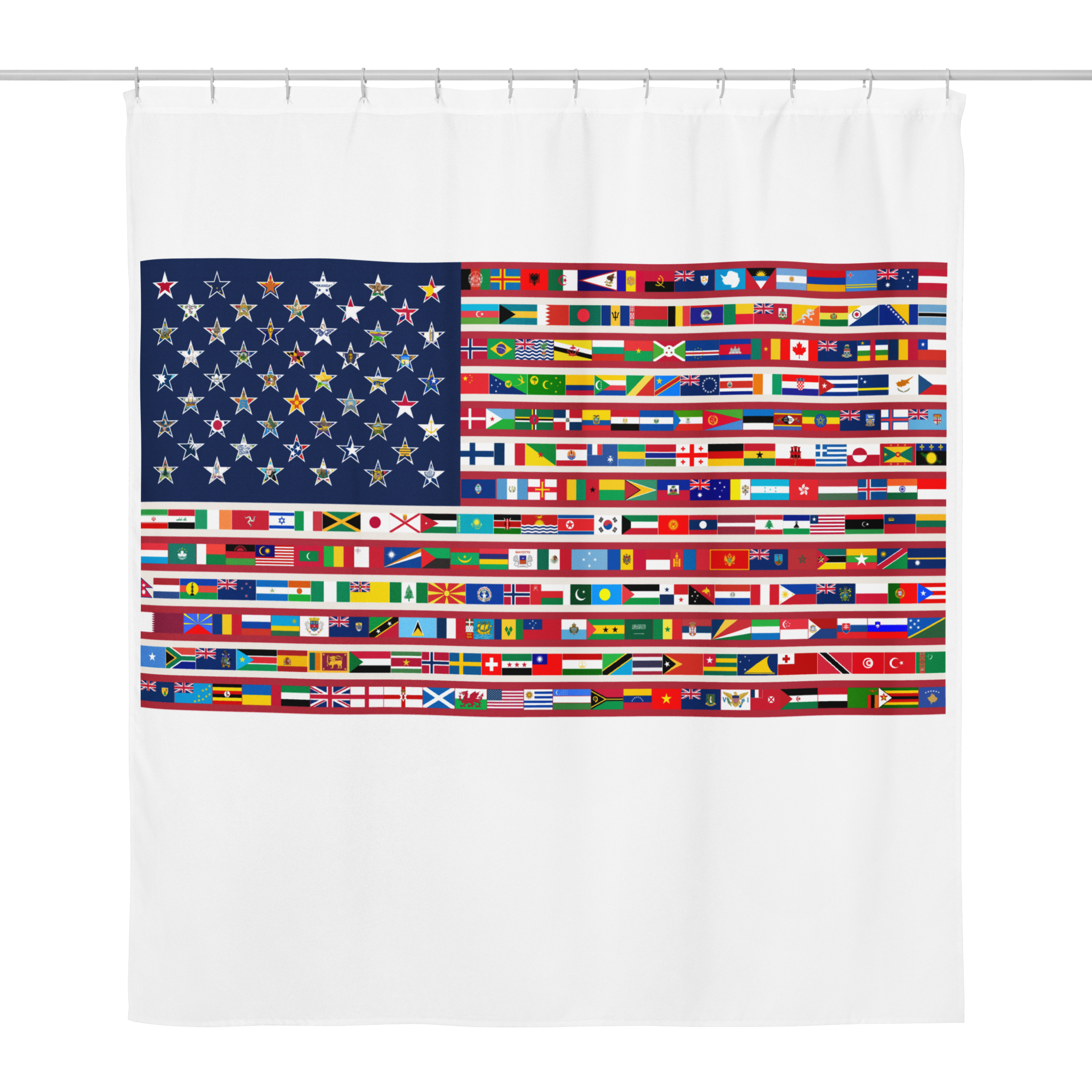 We Are America Flag Shower Curtain