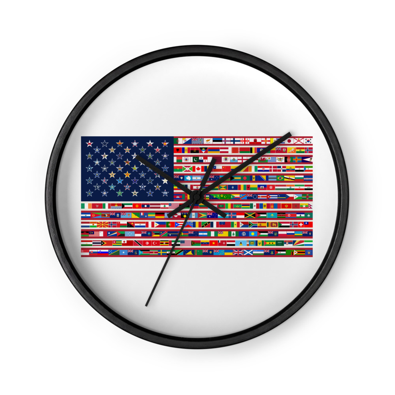 We Are America Flag Wall Clock 10 in